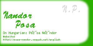 nandor posa business card